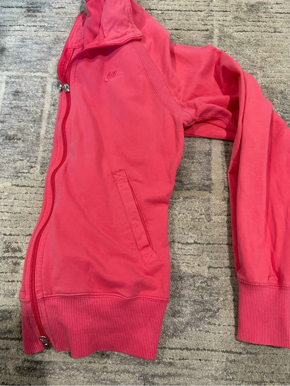 Nike Women's Hot Pink Pink Zip-Front activewear Jacket